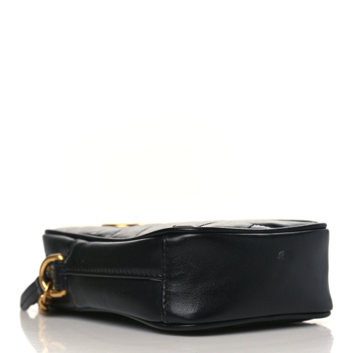 Gucci Calfskin Matelasse Mini GG Marmont Crossbody Bag Black 4 of 11