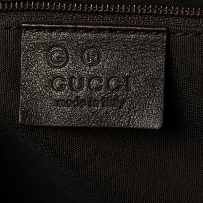Gucci Guccissima Trim Canvas Hobo Dark Brown 7 of 13