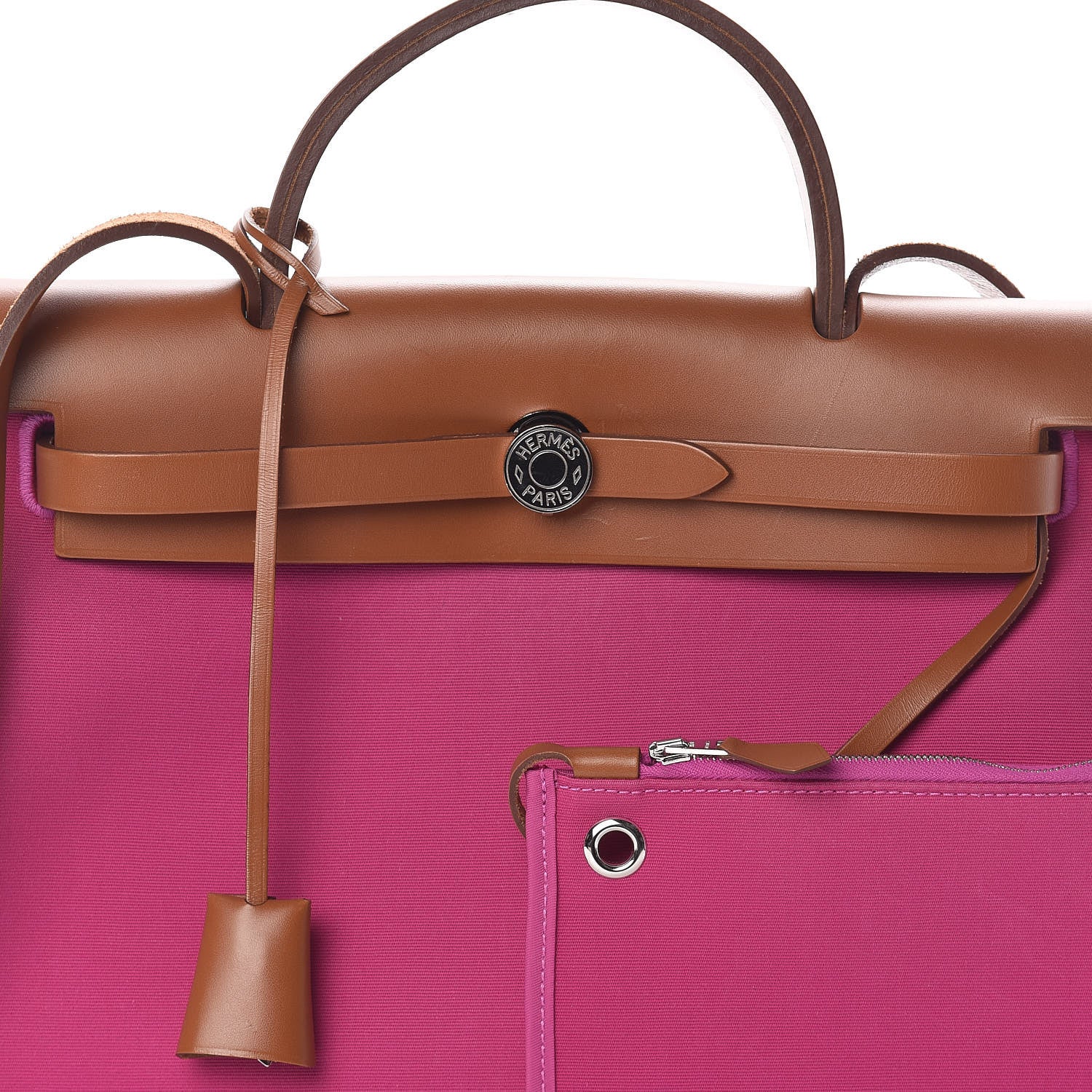 Hermes Vache Hunter Toile Herbag Zip 31 PM Magnolia Fauve 11 of 11