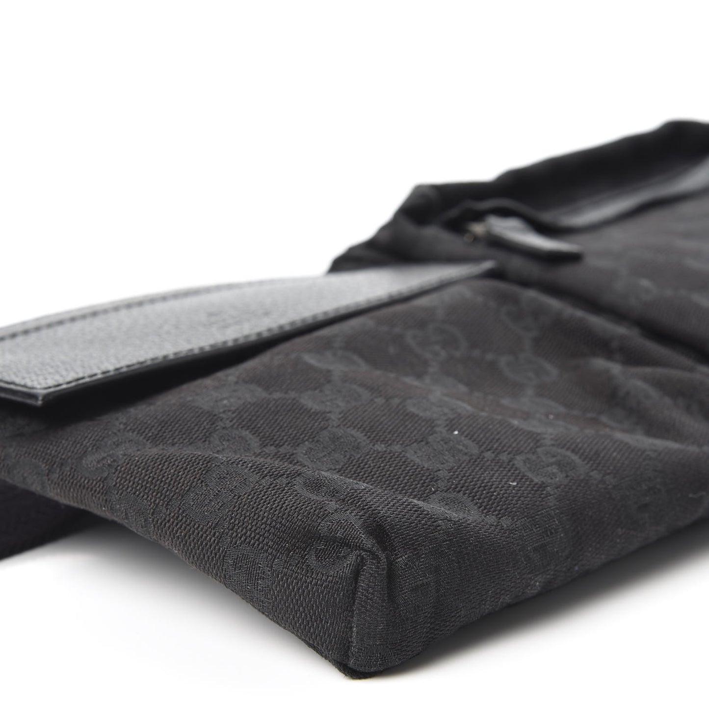GG Monogram Double Pocket Belt Bag Black
