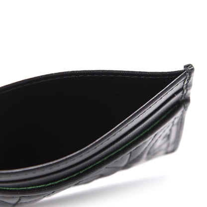 Gucci Calfskin G Rhombus Quilted Card Holder Black 5 of 9