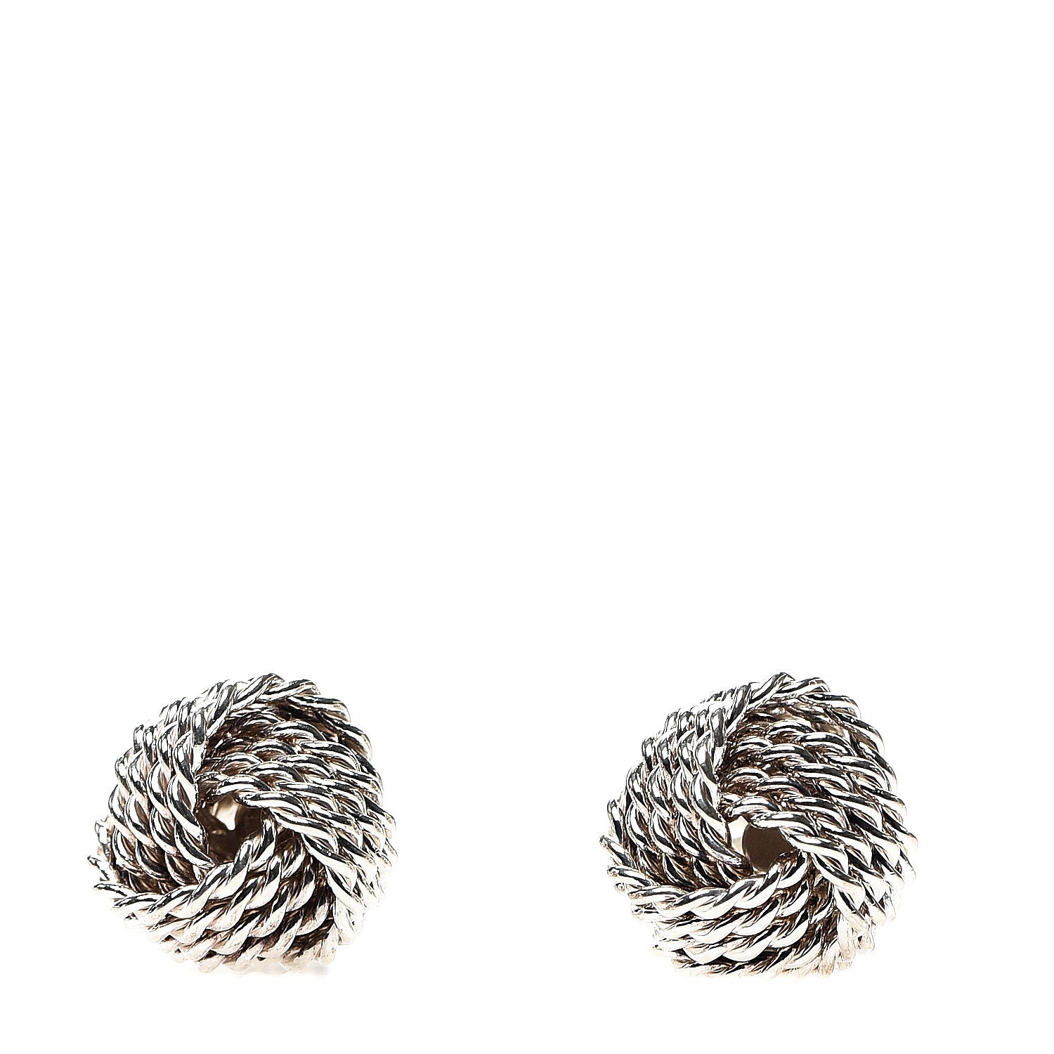 Tiffany Sterling Silver Twist Knot Earrings 1 of 4