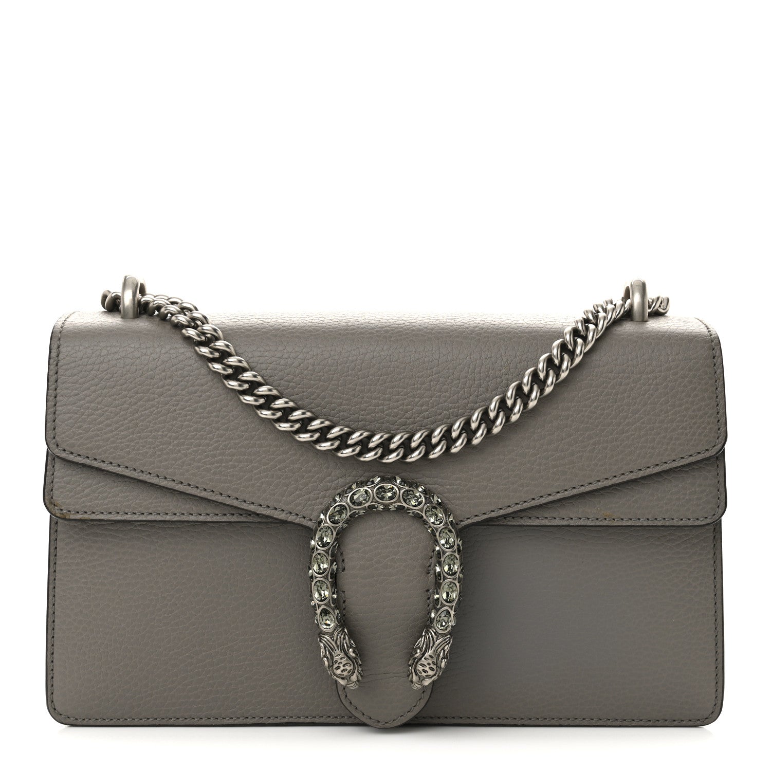 Gucci Pebbled Calfskin Small Dionysus Shoulder Bag Dusty Grey 1 of 12