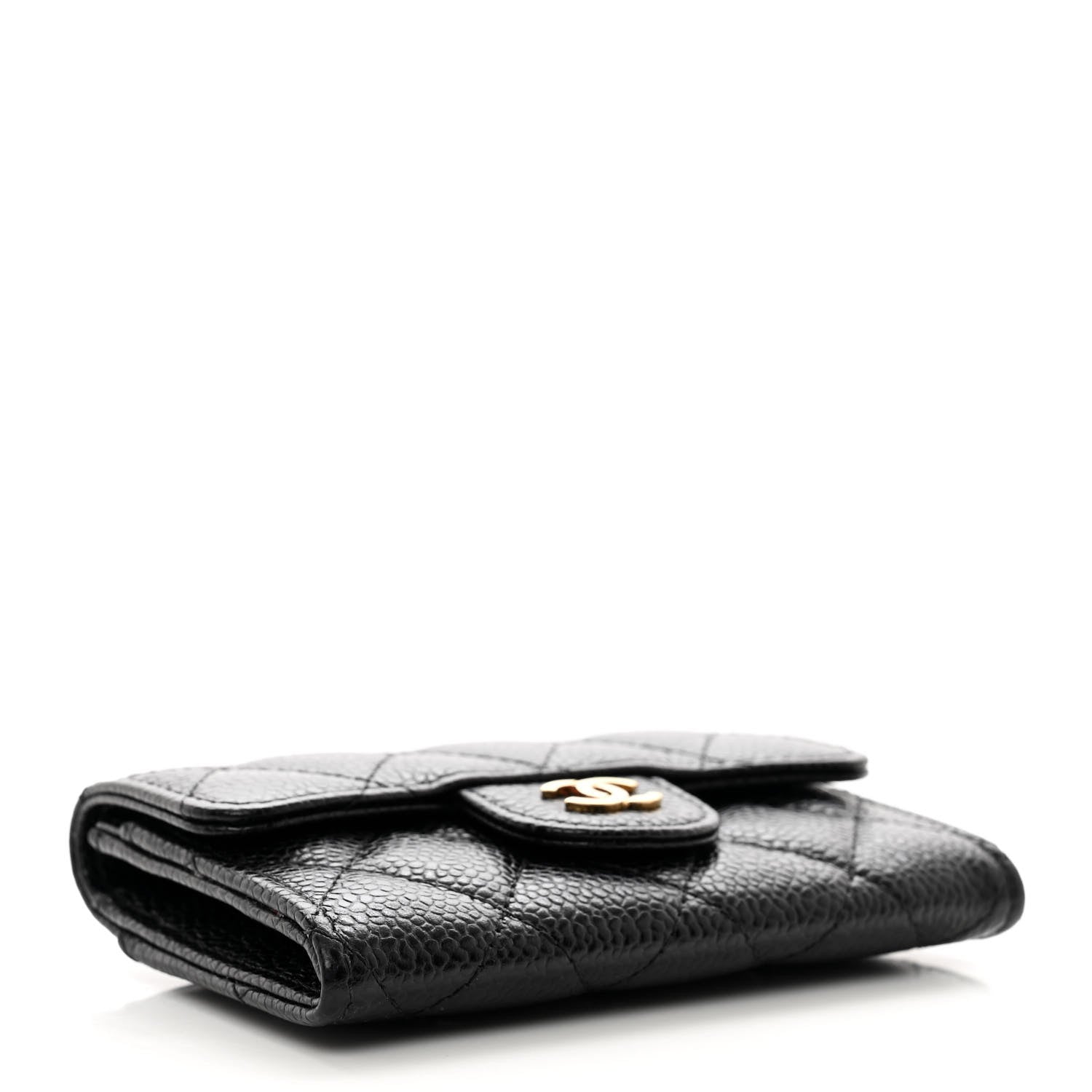 Chanel Caviar Quilted Flap Card Holder Wallet Black 4 of 9