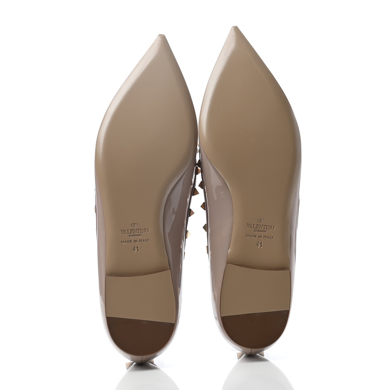 Valentino Garavani Patent Rockstud Ballerina Flats 41 Poudre 4 of 6