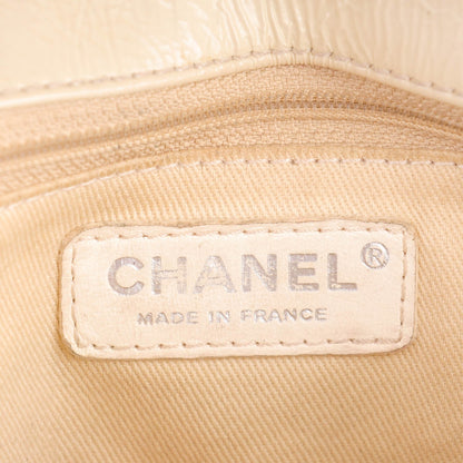 Chanel Distressed Patent Calfskin Frame Small Single Flap White 6 of 7
