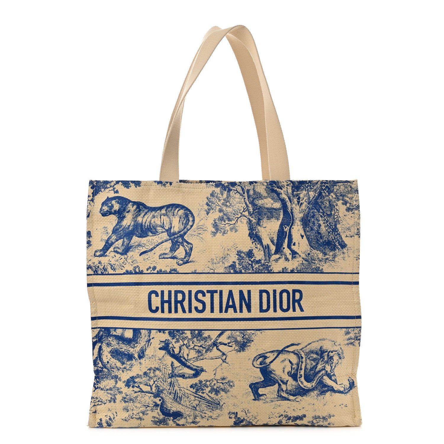 Christian Dior Straw Dioriviera Tote Beige 1 of 9