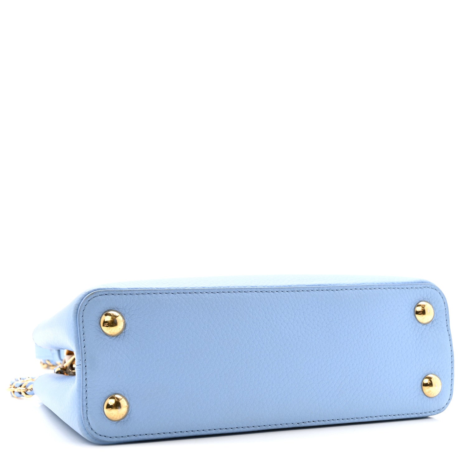 Louis Vuitton Taurillon Capucines BB Bleu de Provence Greige Doux 4 of 12
