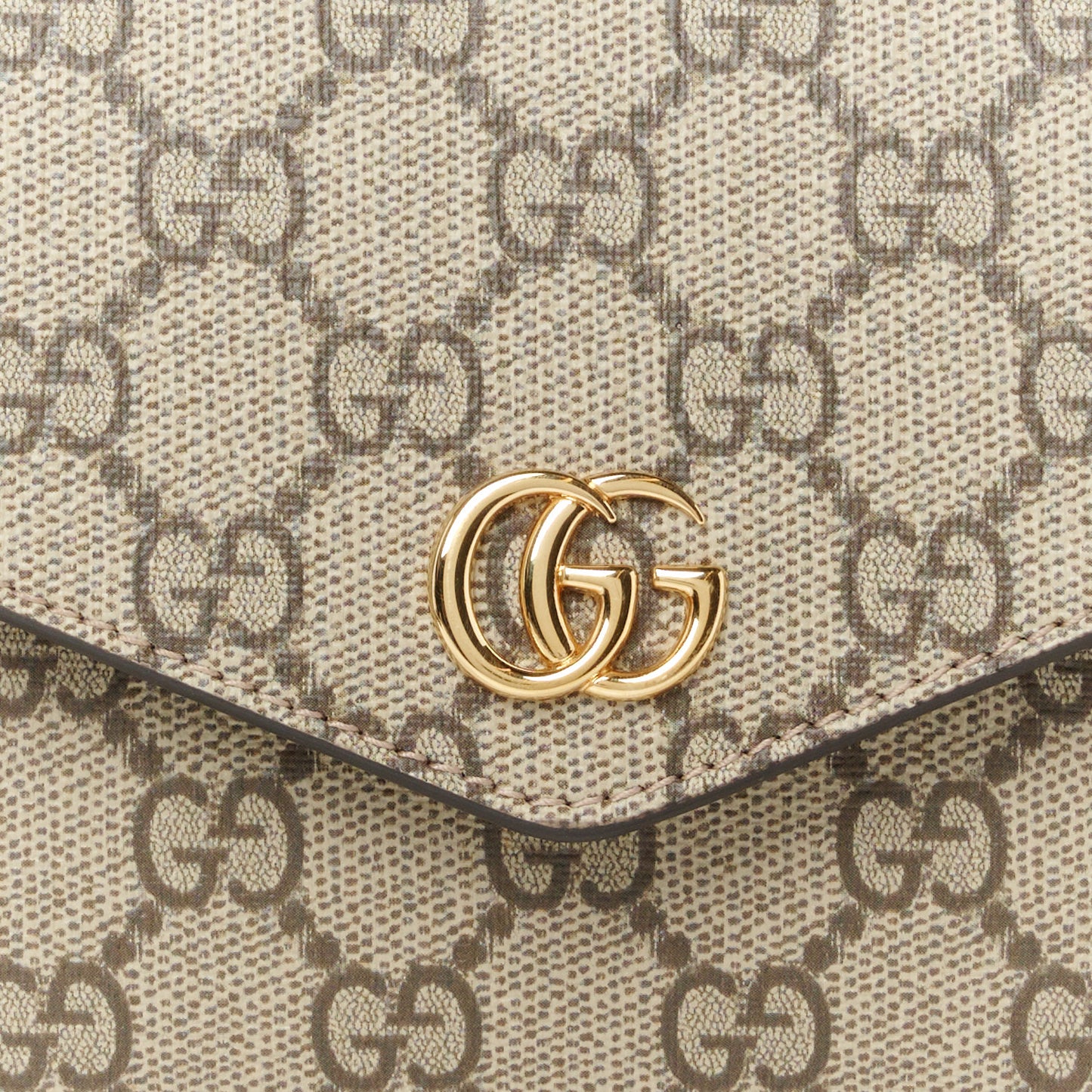GG Supreme Monogram Textured Dollar Calfskin Web Mini Ophidia Envelope Shoulder Bag Beige Ebony