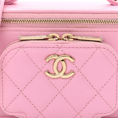Chanel Caviar Quilted Top Handle Pocket Vanity Case Lilac 8 of 14