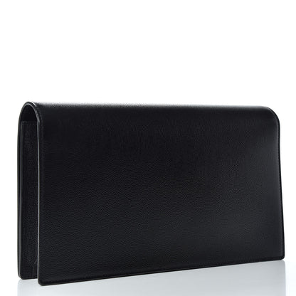 Saint Laurent Grain De Poudre Classic Monogram Kate Clutch Black 3 of 7