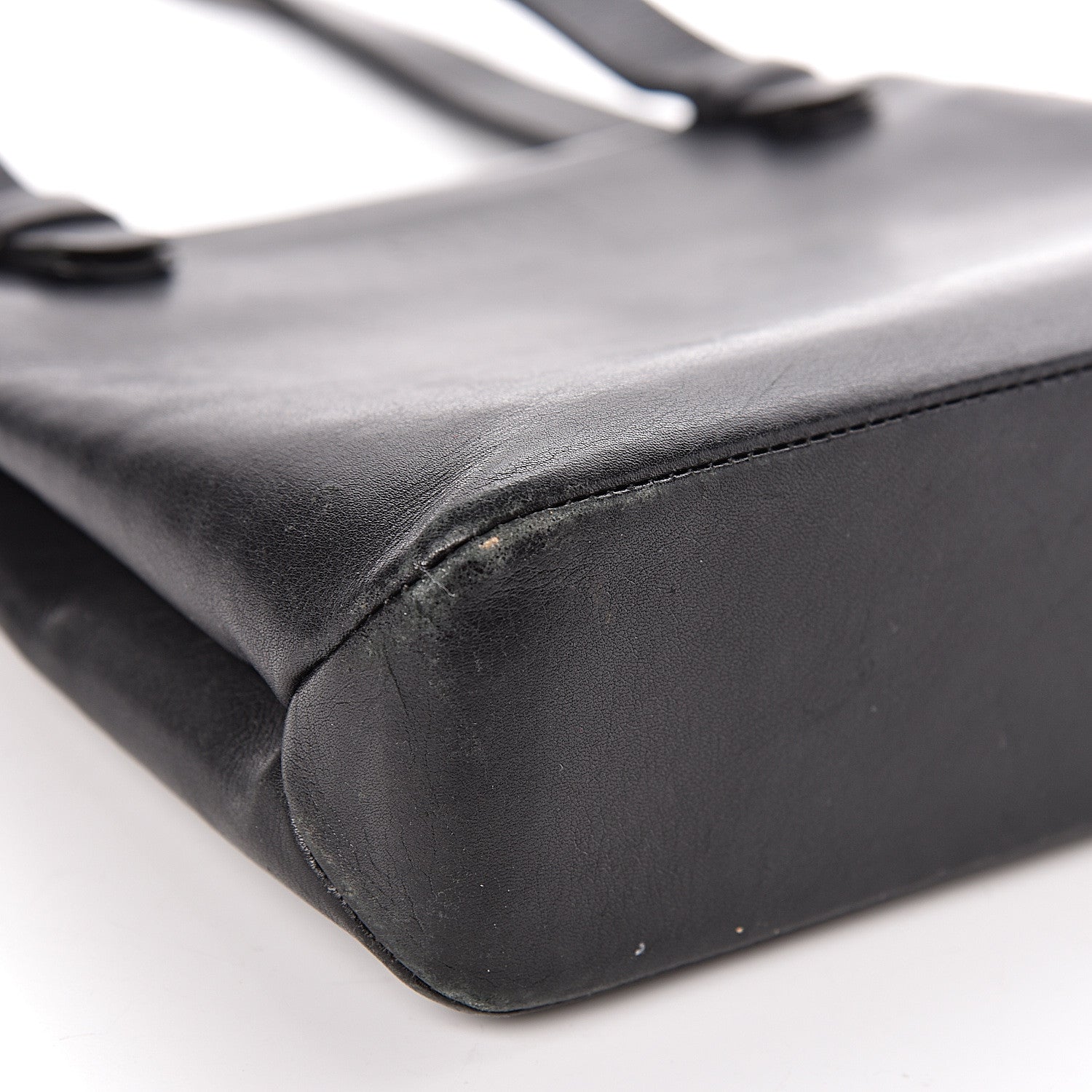 Chanel Calfskin Logo Shoulder Bag Black 8 of 14