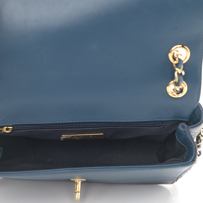 Chanel Lambskin Quilted Bi-Color CC Flap Blue 5 of 11