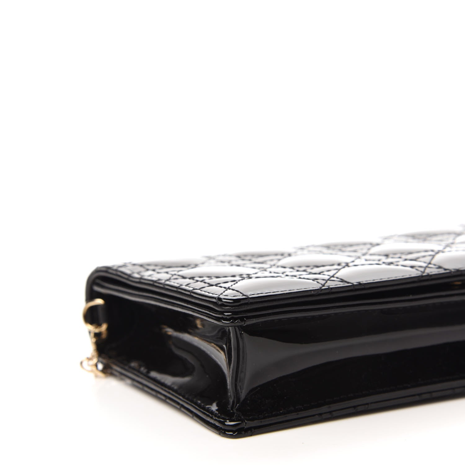 Christian Dior Patent Cannage Lady Dior Clutch Black 6 of 12