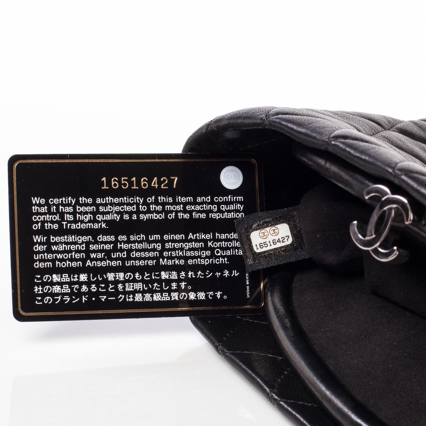 Lambskin Quilted Clutch Black