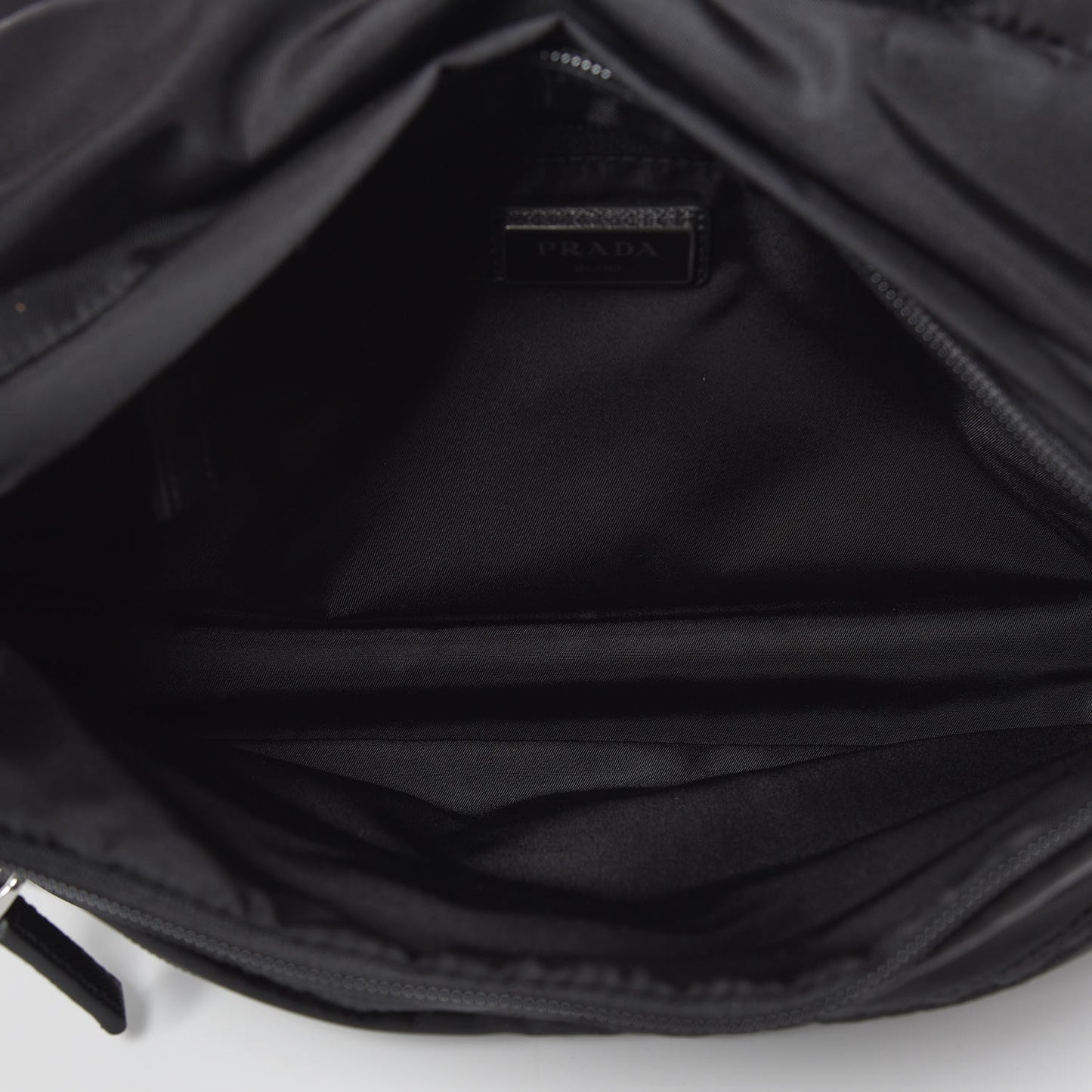 Tessuto Nylon Saffiano Belt Bag Black