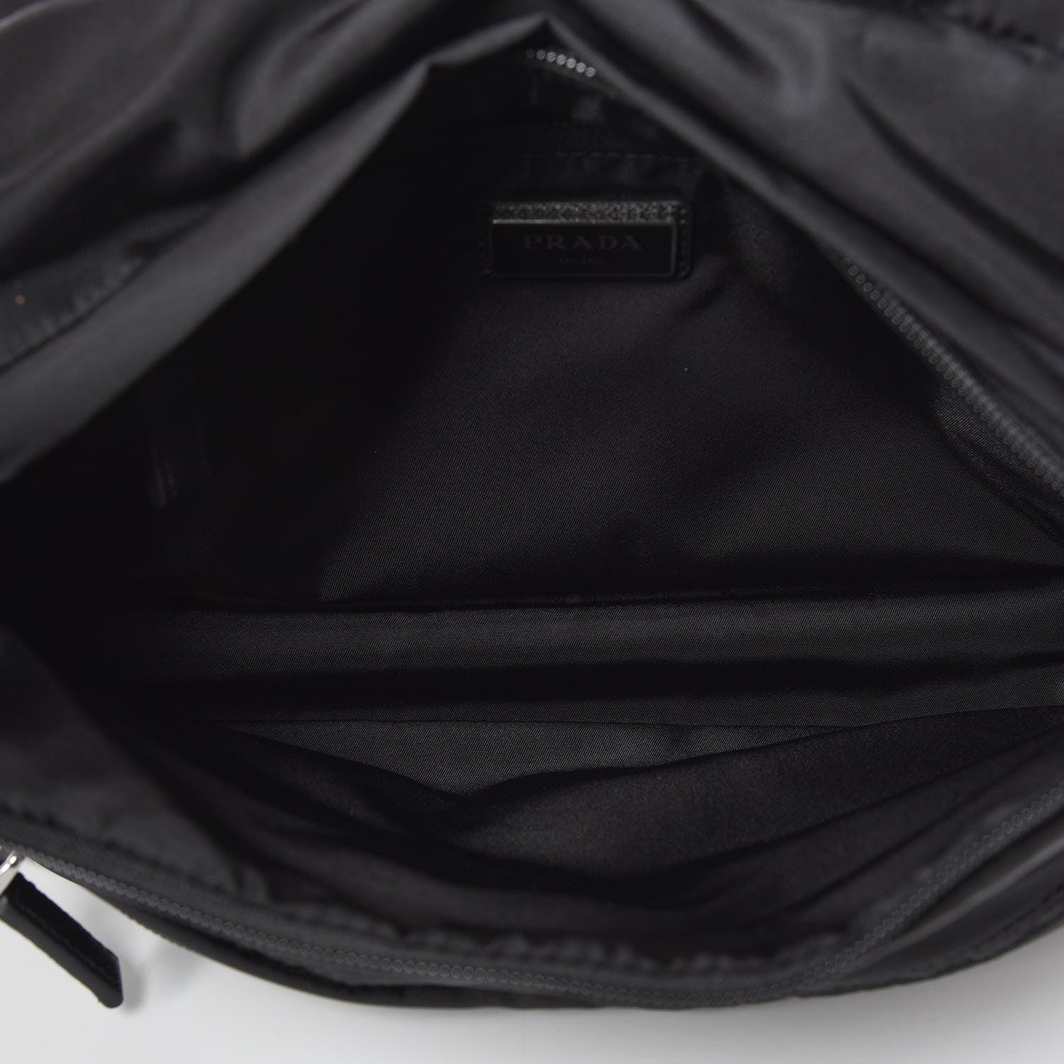 Prada Tessuto Nylon Saffiano Belt Bag Black 8 of 8