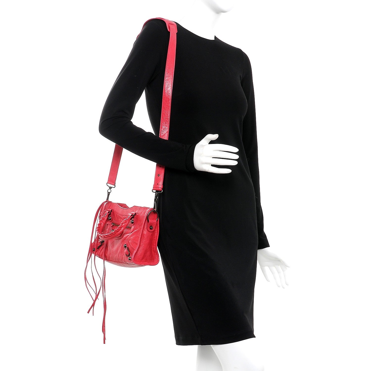 Balenciaga Agneau Classic Hardware Mini City Rose Thulian 2 of 7