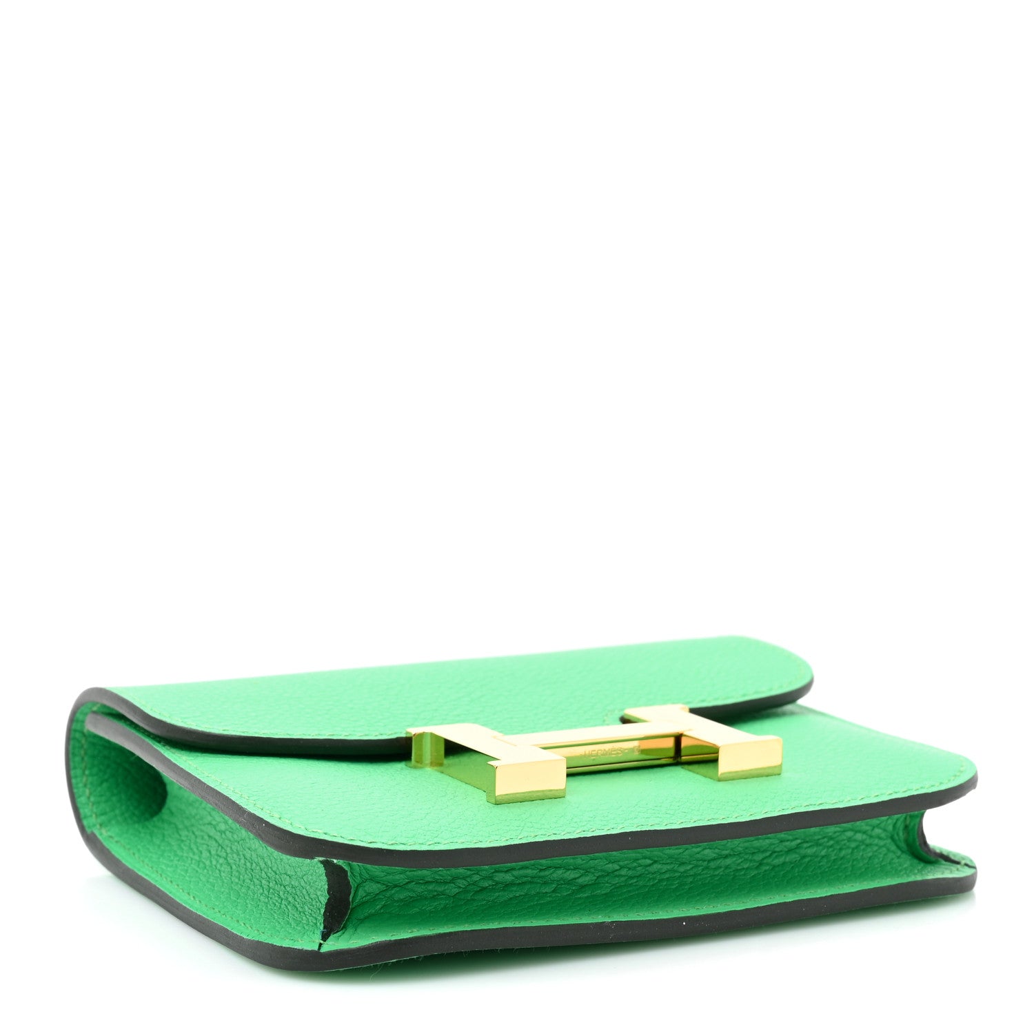 Hermes Evercolor Bi-Color Constance Slim Wallet Vert Comics Bleu Zellige 5 of 11