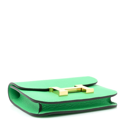 Hermes Evercolor Bi-Color Constance Slim Wallet Vert Comics Bleu Zellige 5 of 11
