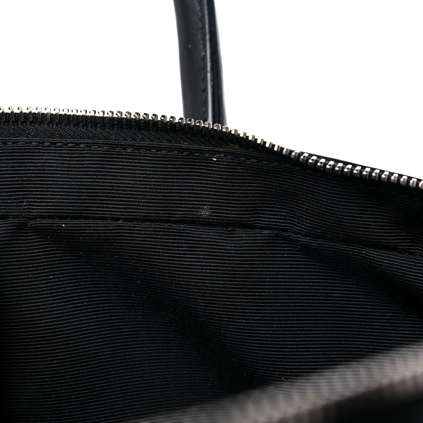 Calfskin Patch Embellished Museum Flat Briefcase Black
