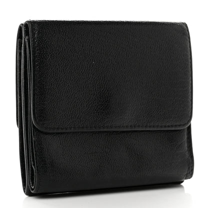 Chanel Goatskin Compact Double Sided Wallet Black 3 of 9