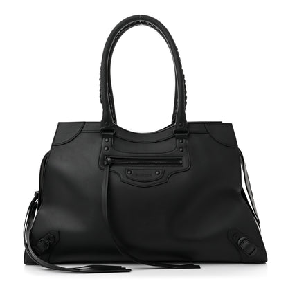 Balenciaga Smooth Calfskin Neo Classic Black Hardware Large Top Handle Bag Black 1 of 10