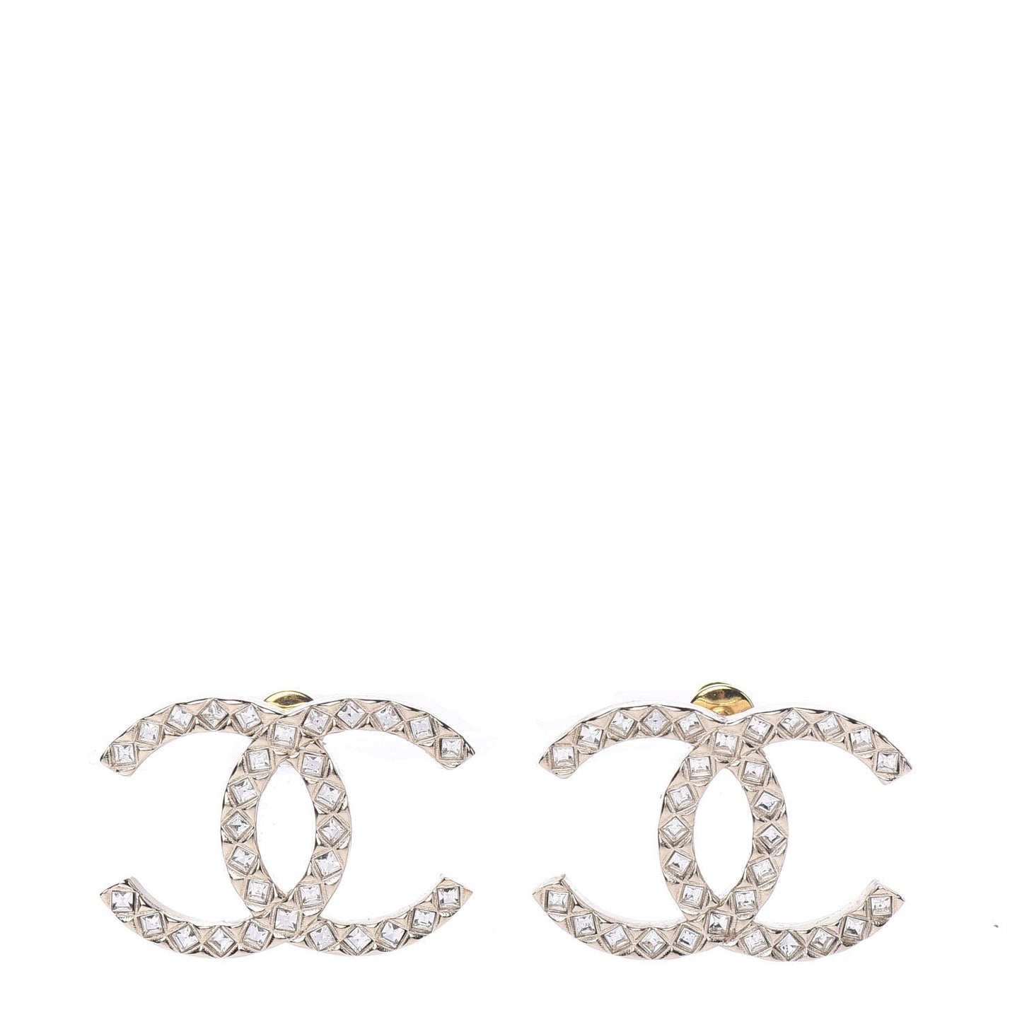 Baguette Crystal High Society CC Earrings Gold