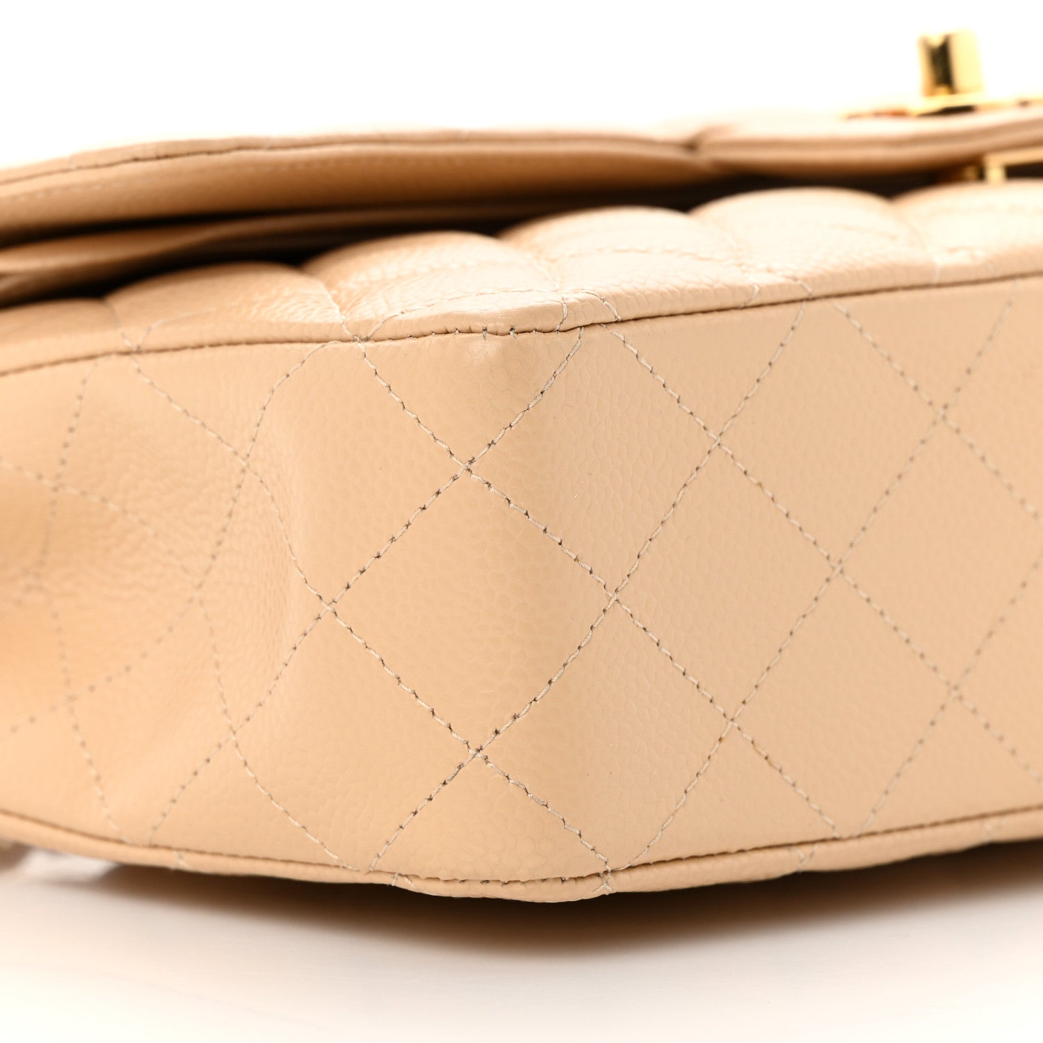 Chanel Caviar Quilted Medium Double Flap Beige 9 of 13