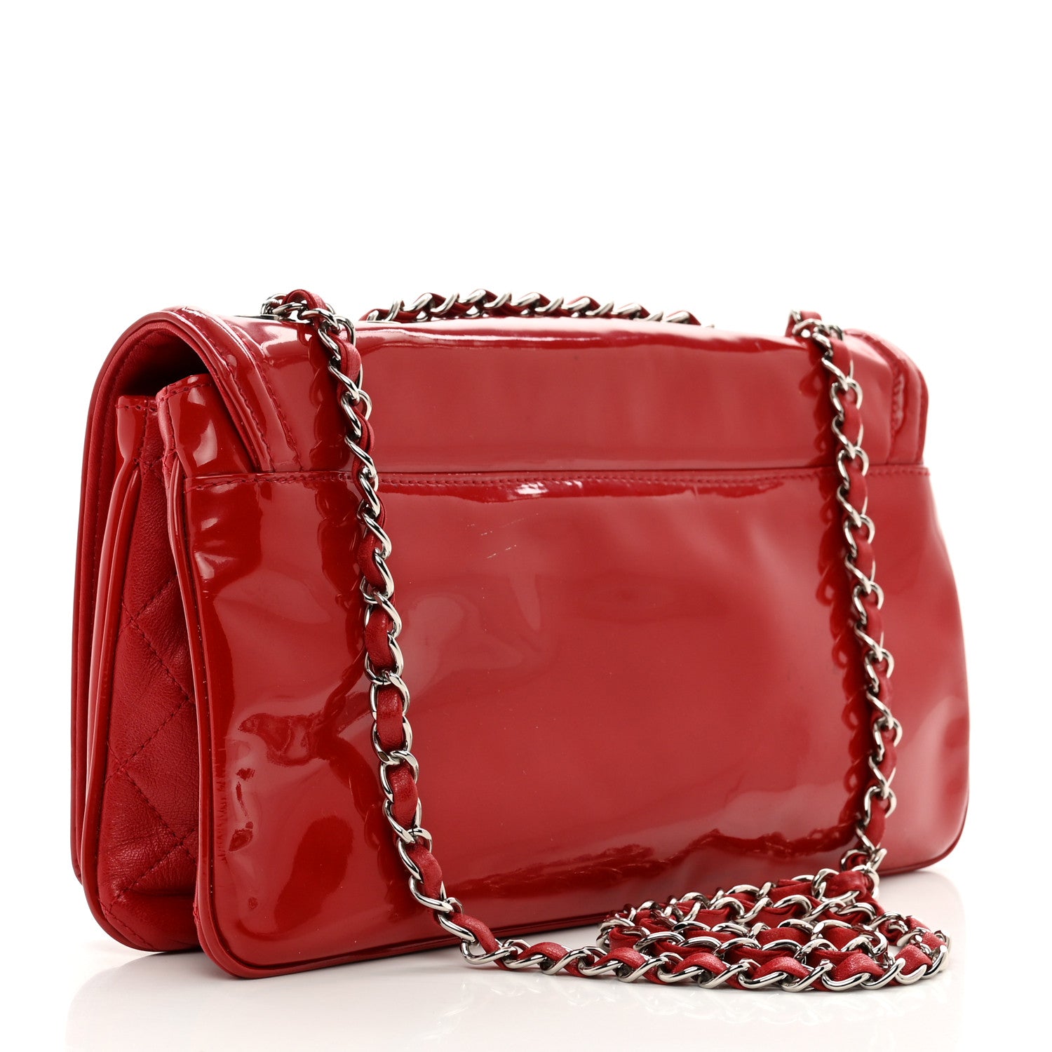 Chanel Vinyl Small Lipstick Flap Bag Red 3 of 12