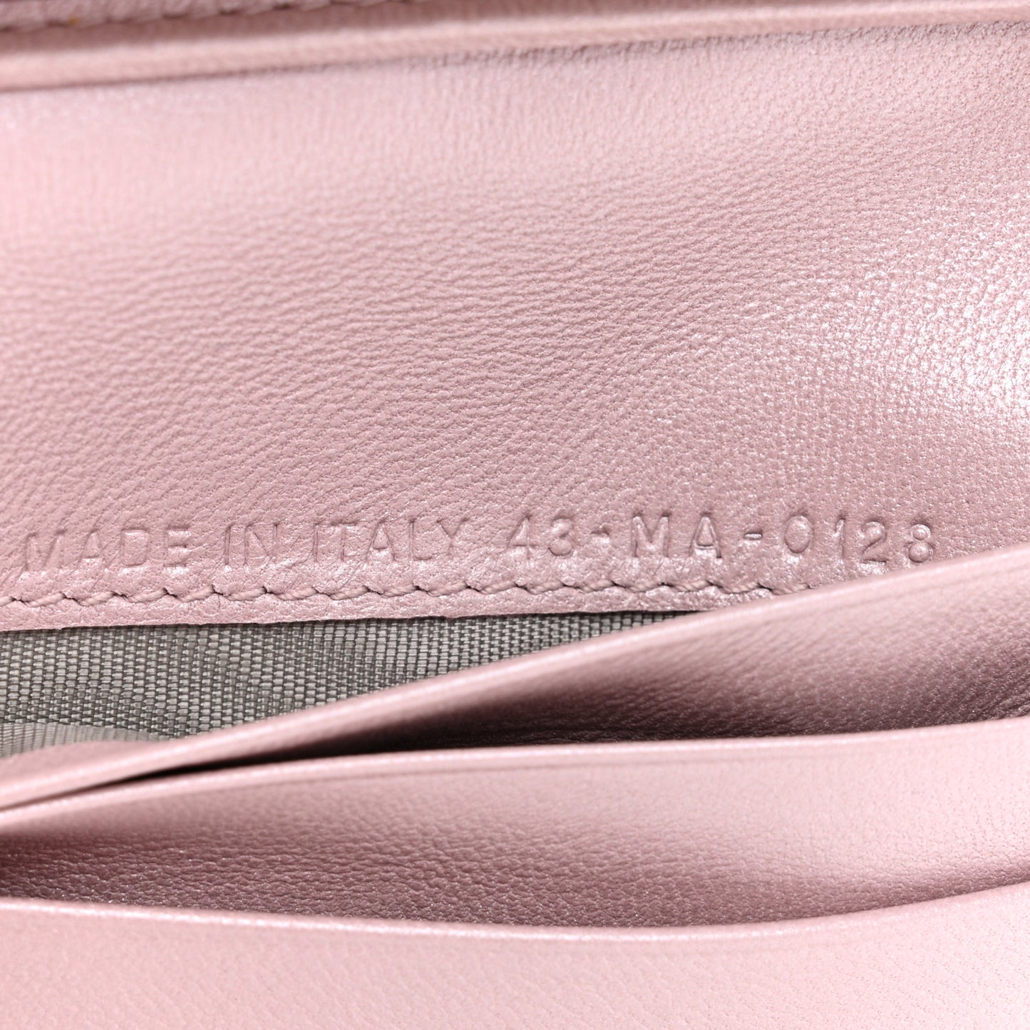 Metallic Lambskin Cannage Mini Lady Dior Wallet Lotus