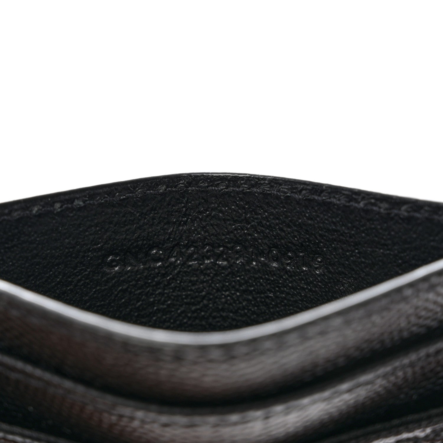 Saint Laurent Grain De Poudre Matelasse Chevron Credit Card Case Black 7 of 8