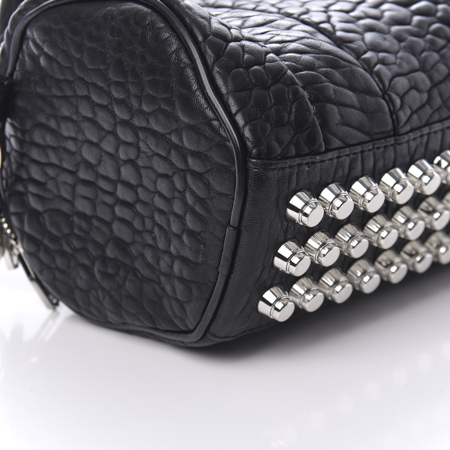 Alexander Wang Pebbled Lambskin Mini Rockie Black Rhodium Hardware 6 of 9