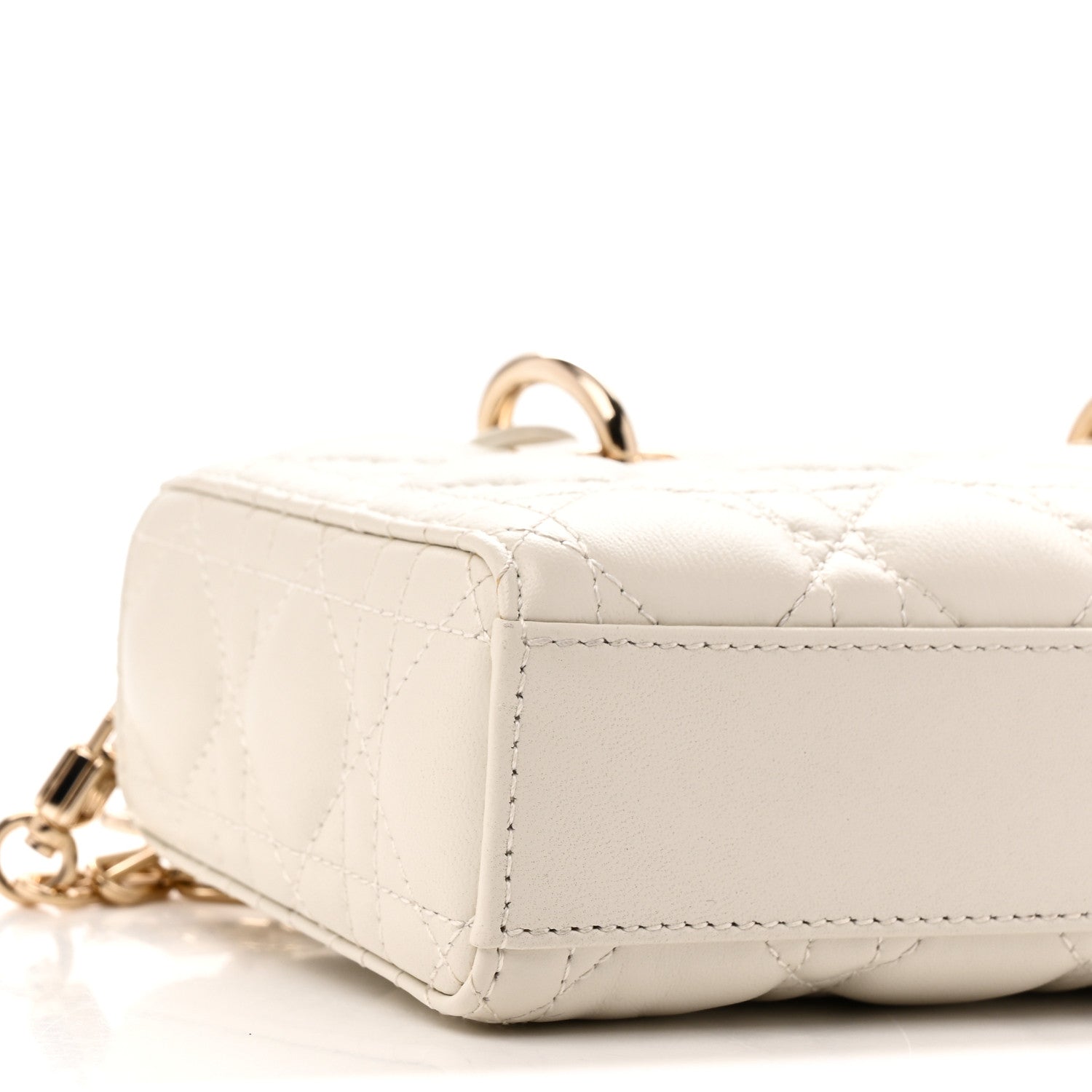 Christian Dior Lambskin Cannage Small Lady D-Joy Latte 8 of 10