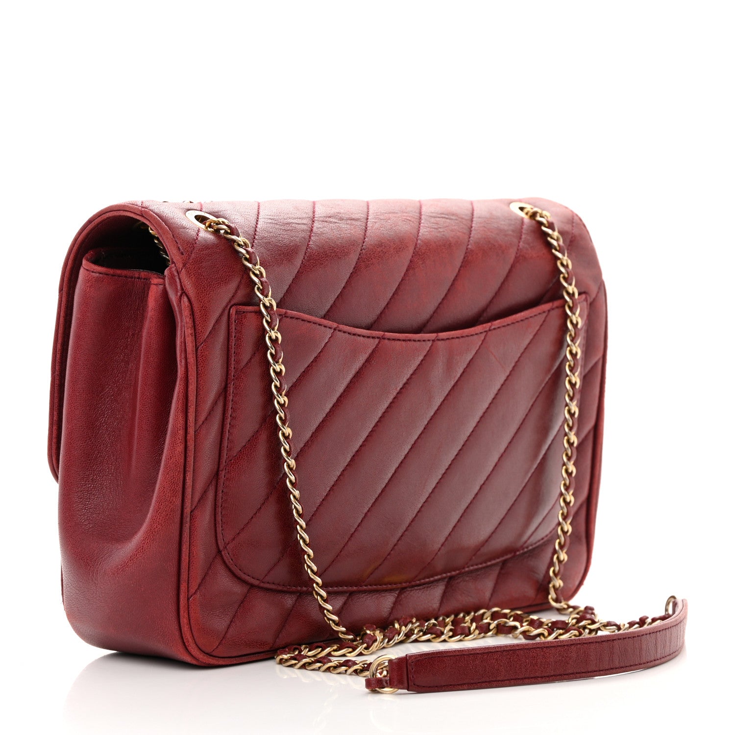 Chanel Lambskin Quilted Jumbo Coco Vintage Flap Burgundy 4 of 22