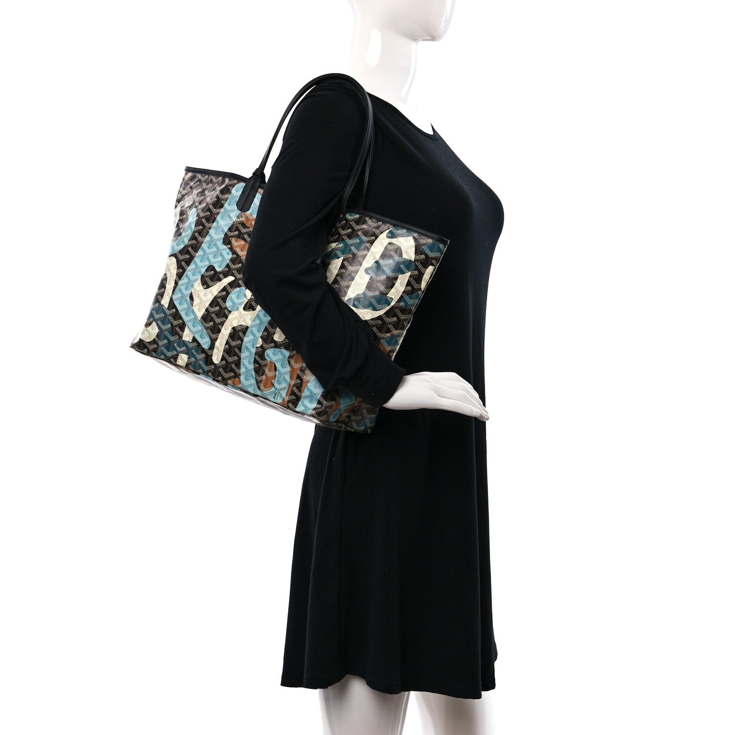 Goyard Goyardine Saint Louis Lettres Camouflage PM Black Blue 2 of 8