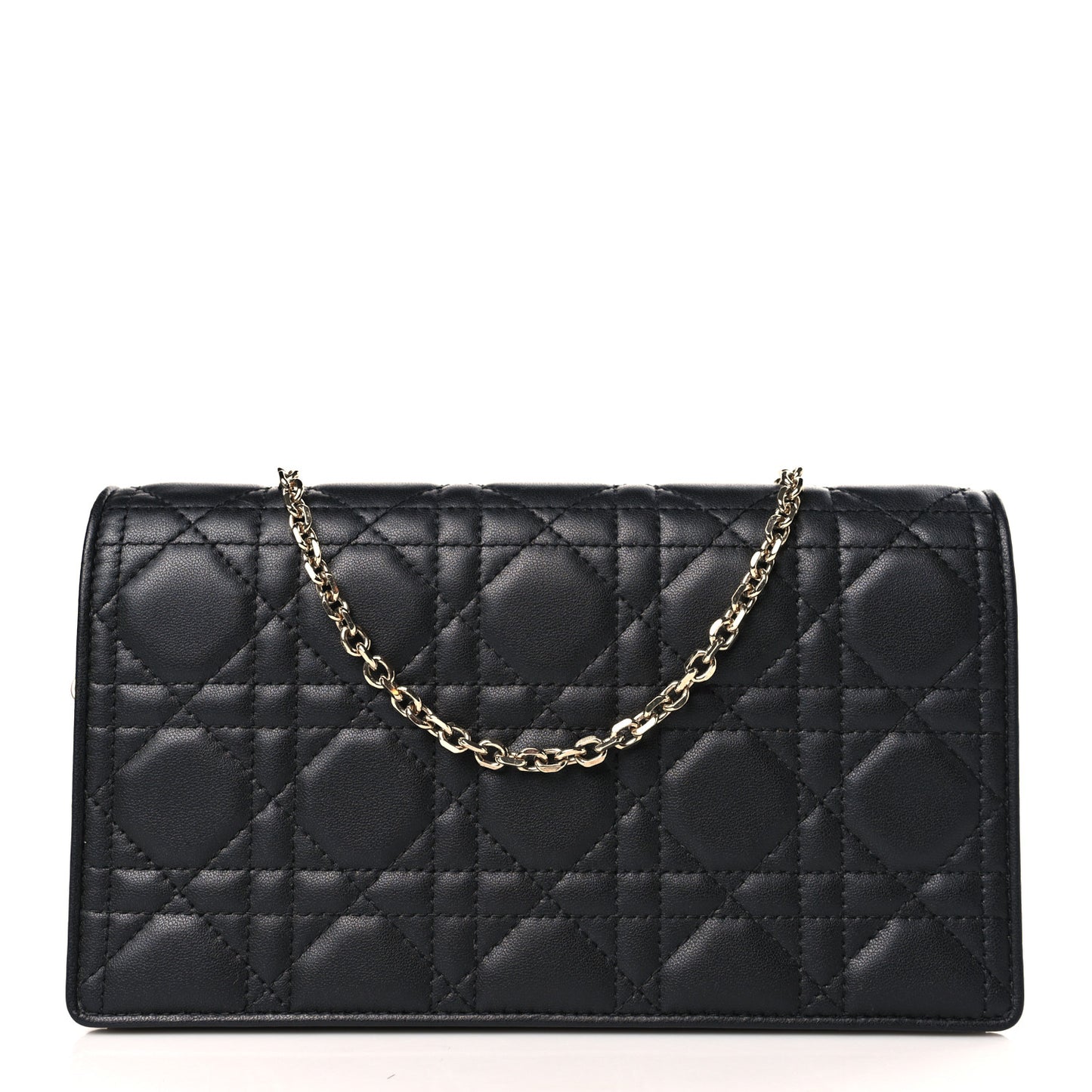 Lambskin Cannage Lady Dior Pouch Black