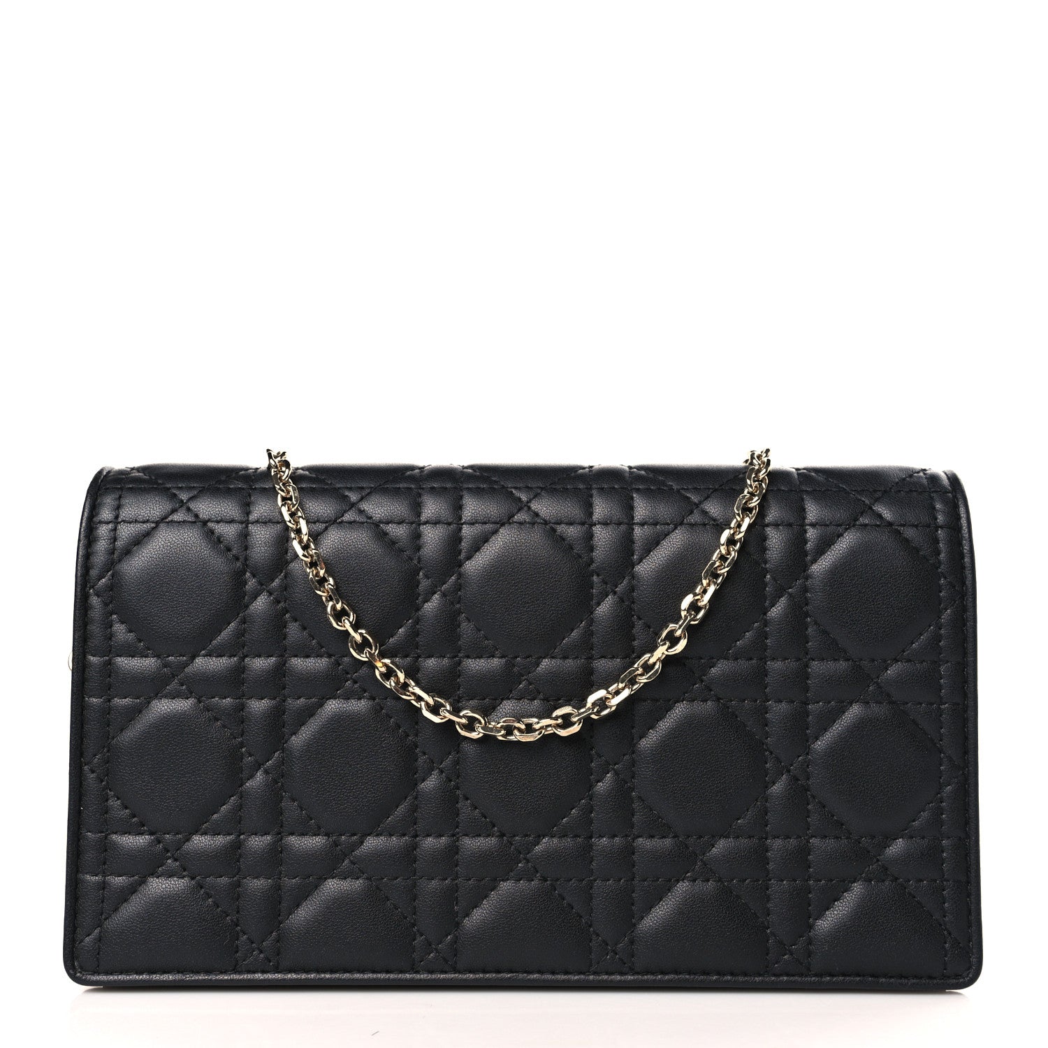 Christian Dior Lambskin Cannage Lady Dior Pouch Black 3 of 11
