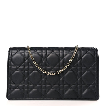 Christian Dior Lambskin Cannage Lady Dior Pouch Black 3 of 11