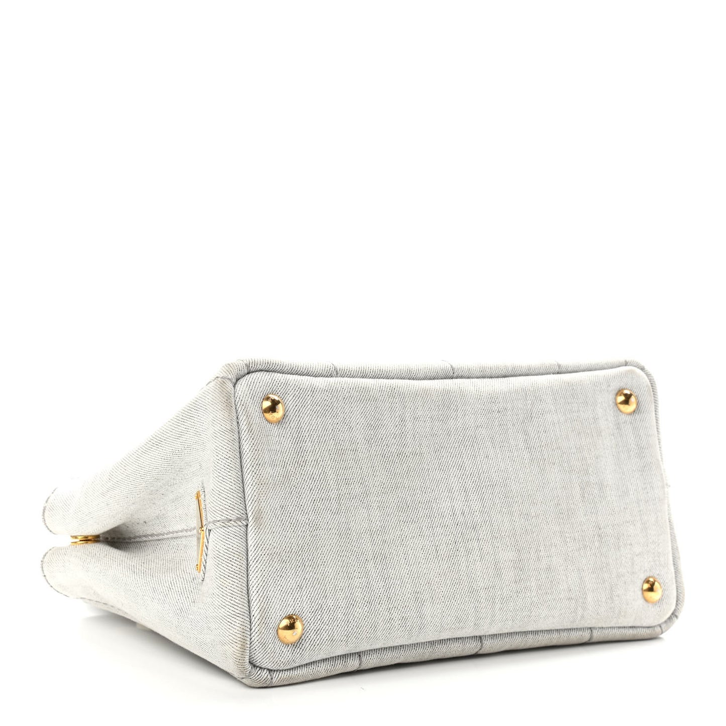Denim Small Logo Tote Bianco