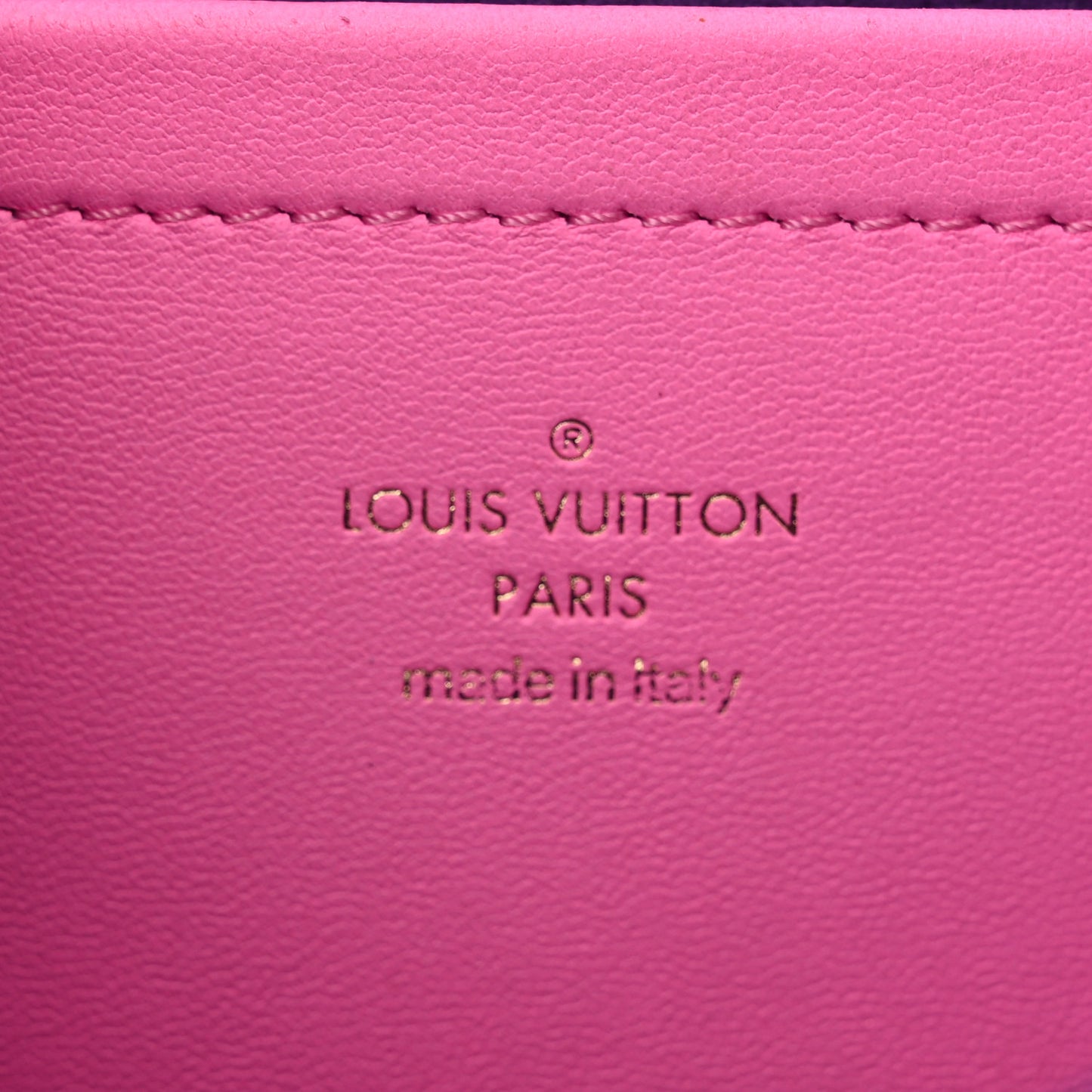 Lambskin Embossed Monogram Vuittamins Pochette Coussin Rose Violet