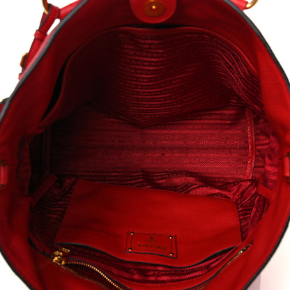 Prada Vitello Phenix Tote Rosso 8 of 10