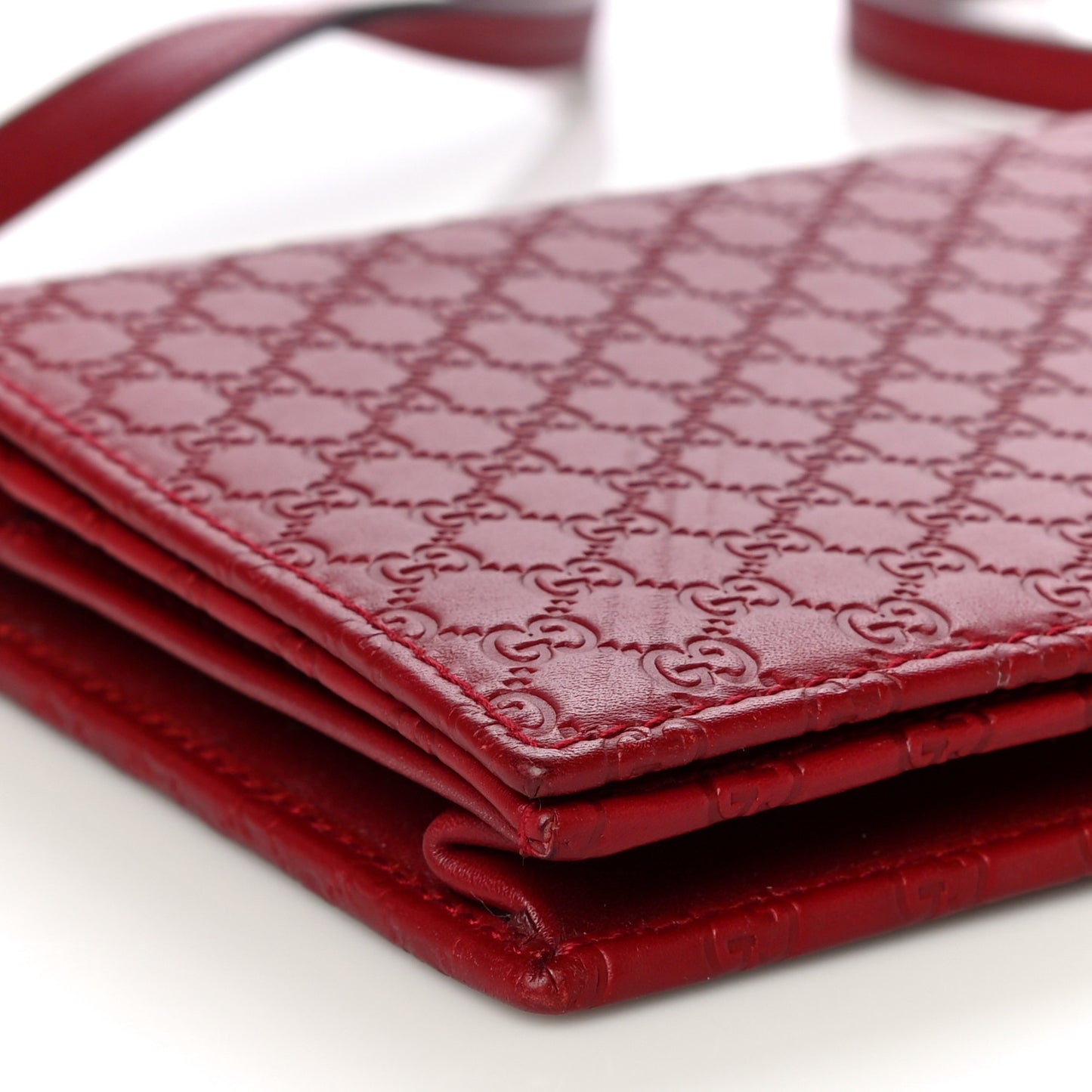 Microguccissima Crossbody Wallet Red