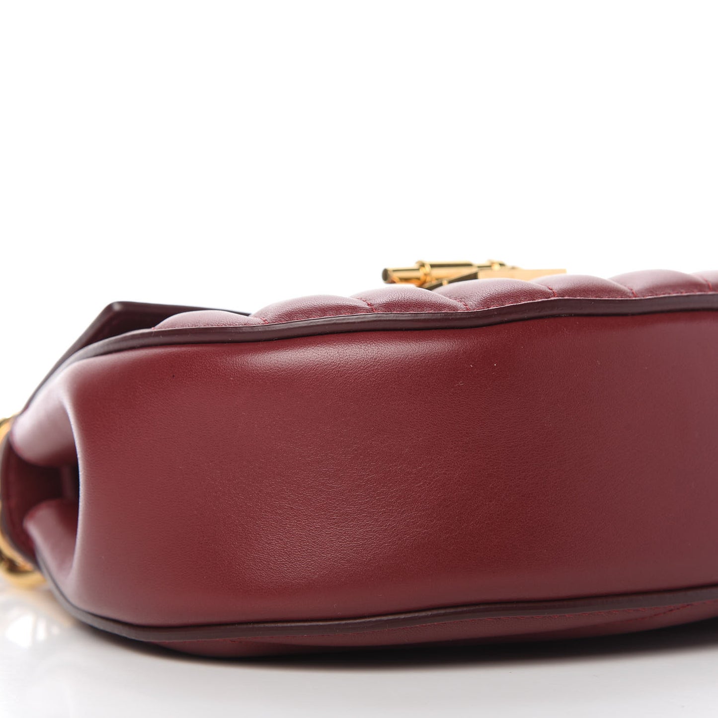 Calfskin Quilted Mini Drew Bijou Shoulder Bag Plum Purple