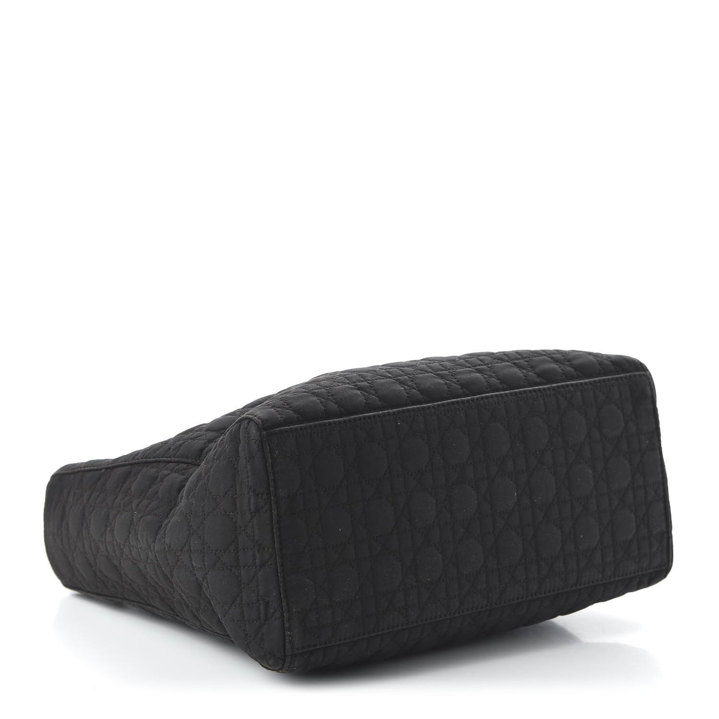Nylon Cannage Stitched Medium Lady Dior Black