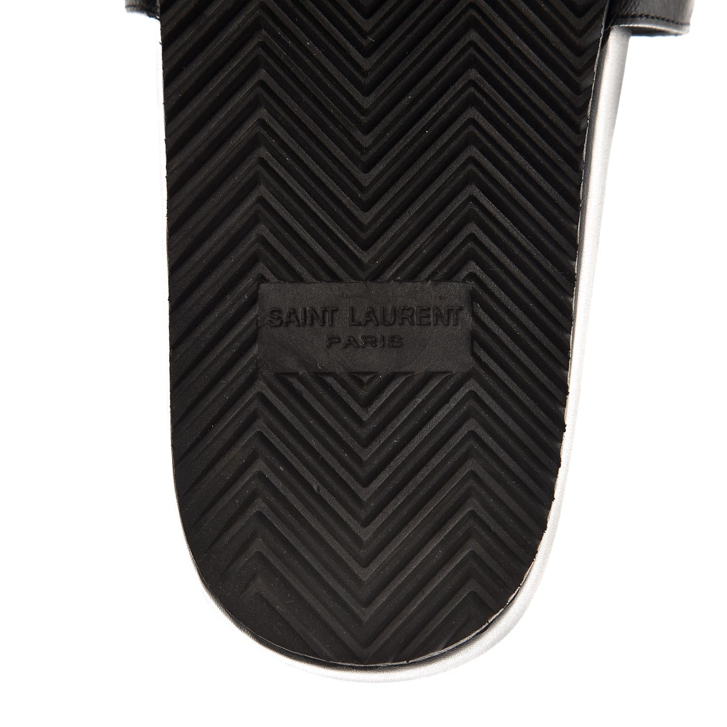 Saint Laurent Lambskin Joan Slide Sandals 39.5 Black 7 of 9