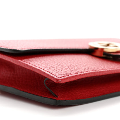Gucci Dollar Calfskin Interlocking G Chain Wallet Red 9 of 13
