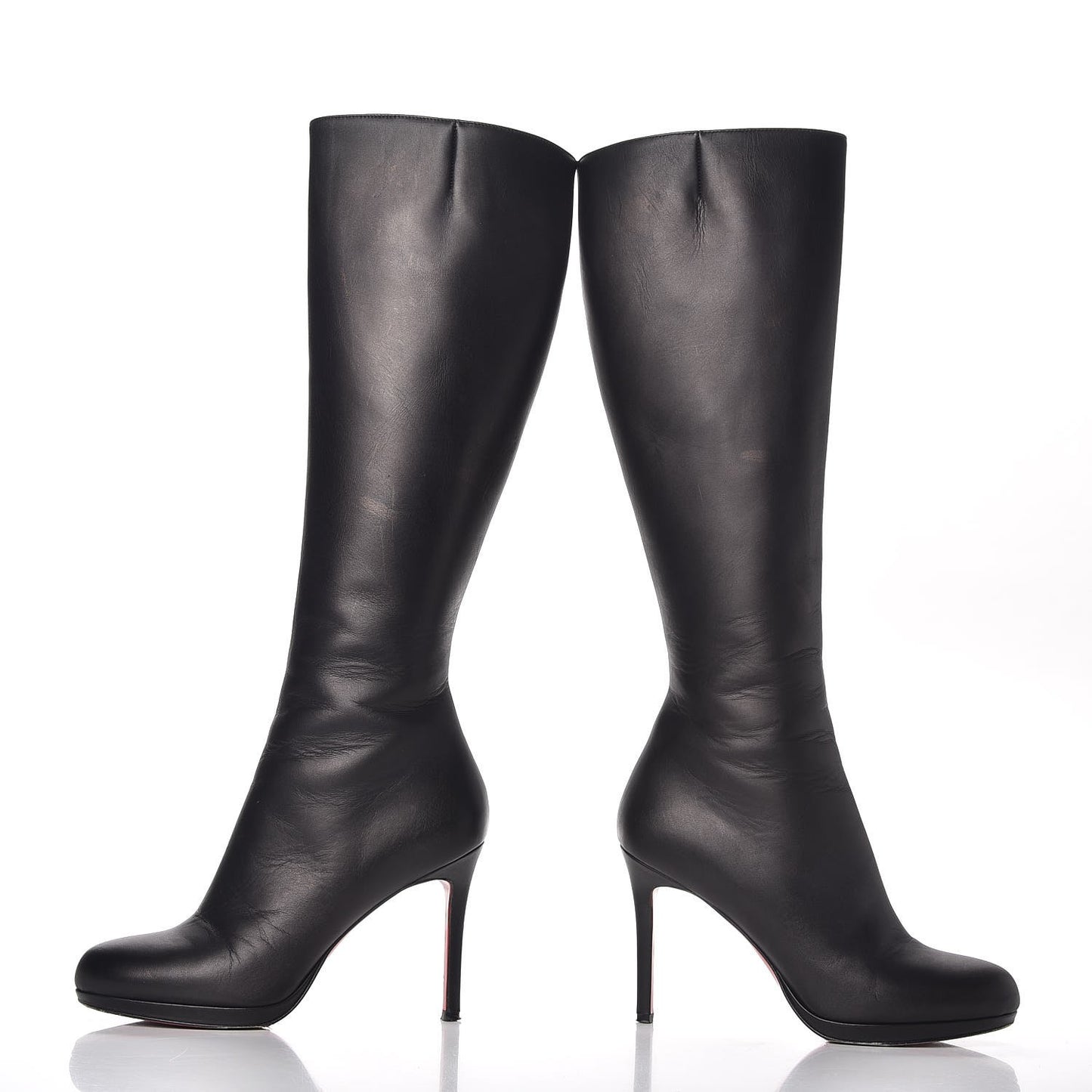 Calfskin Botalili 100 Tall Boots 37 Black