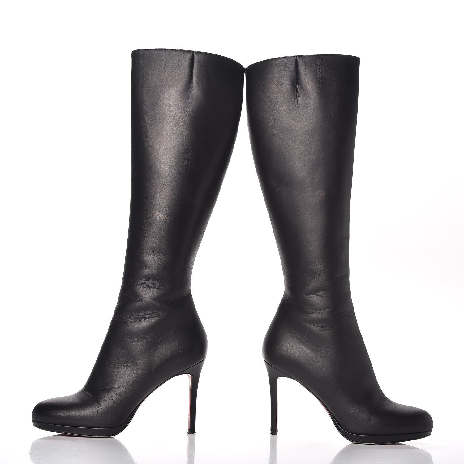 Christian Louboutin Calfskin Botalili 100 Tall Boots 37 Black 6 of 10