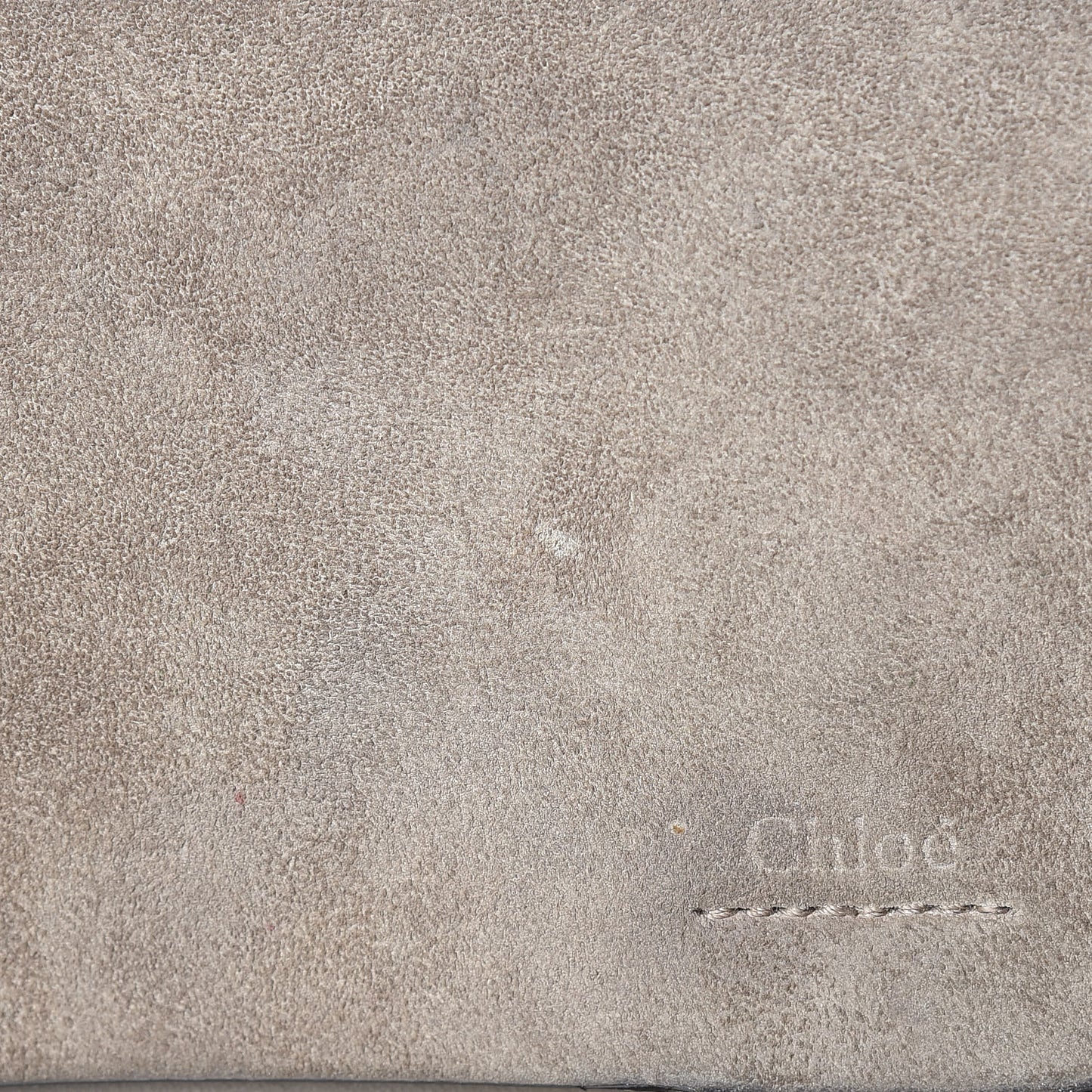 Suede Calfskin Small Faye Shoulder Bag Motty Grey